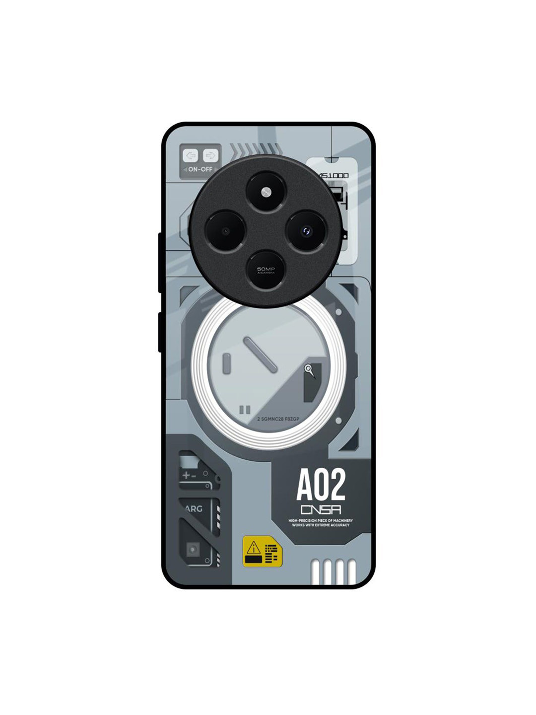 QRIOH Modern Technology Printed Redmi 14C 5G Impact Resistant Back Case