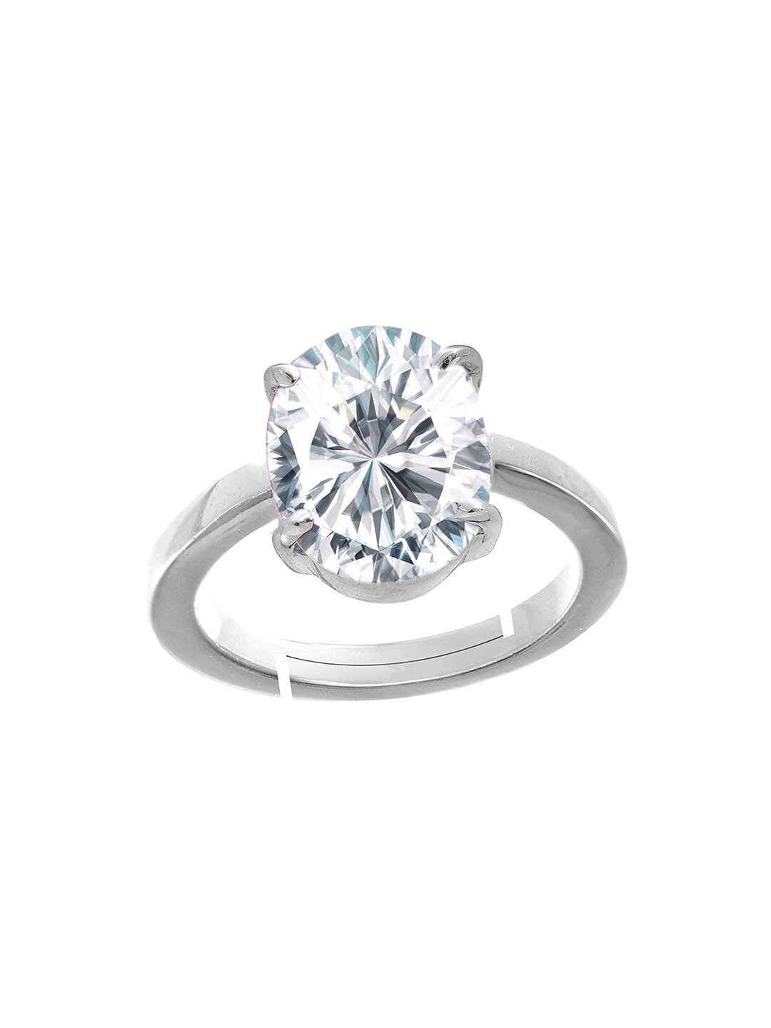 RRVGEM 5.4 Ratti White Zirconia AD Studded Round Finger Ring