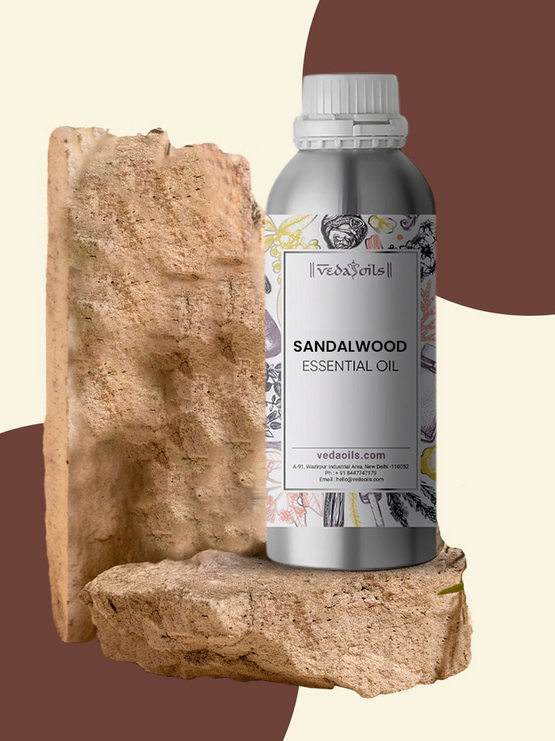 Veda Oils Sandalwood Essential Oil For Skin & Hair - 100 ml