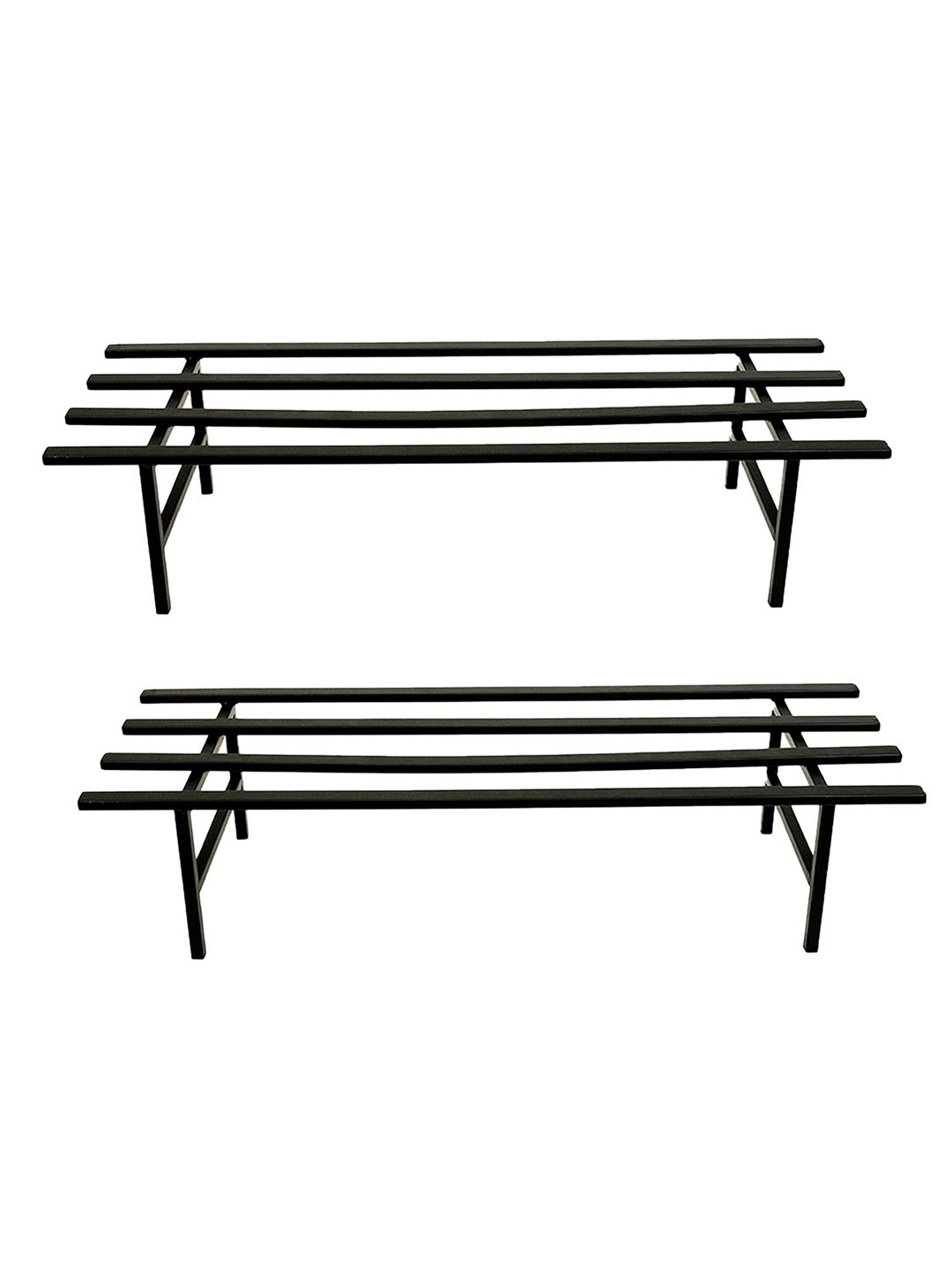 TRUSTBASKET 2-Pcs Black Flourish PlanterStand