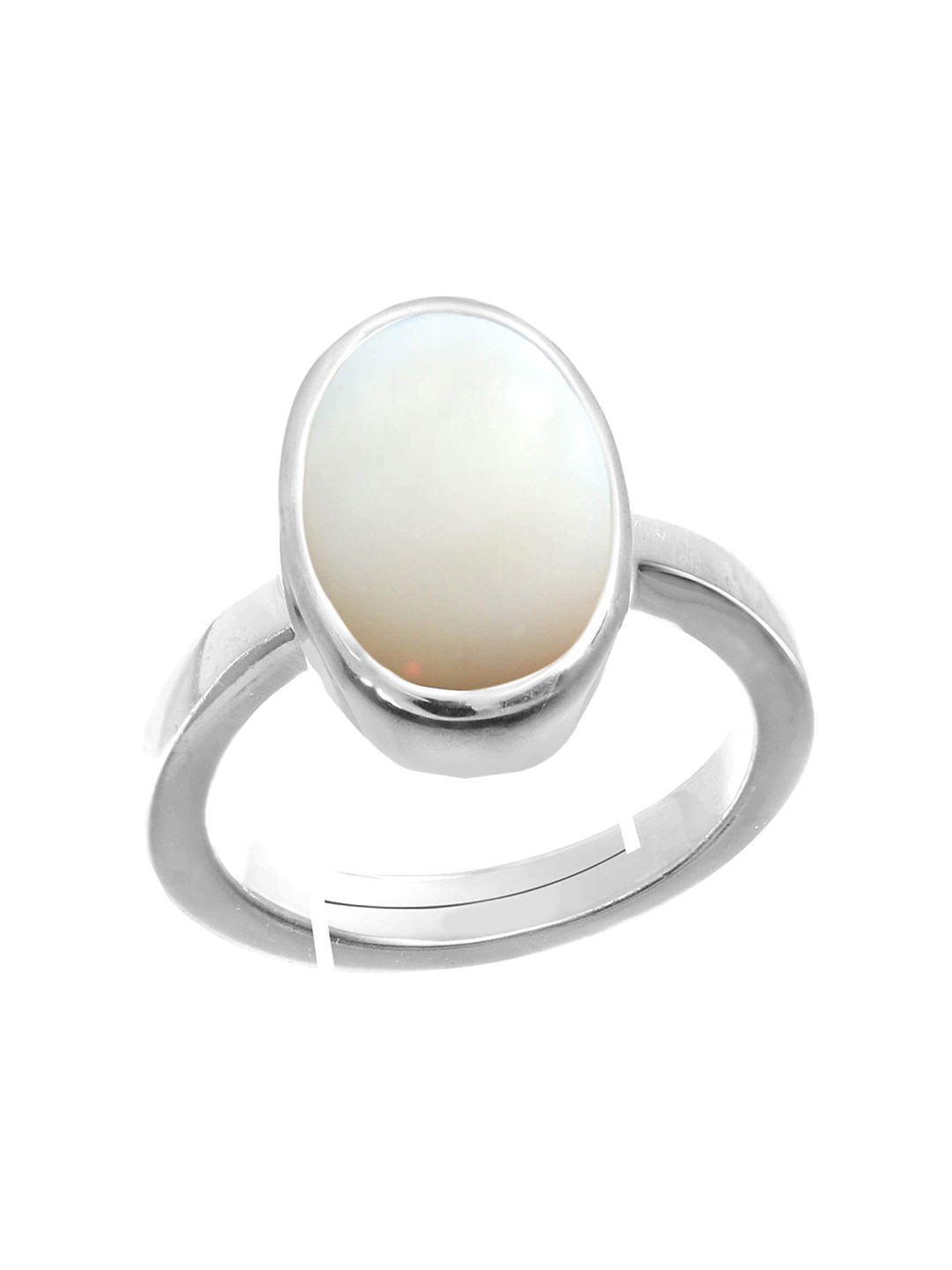 RRVGEM Unisex 11.00 Ratti Opal Stone Asthadhatu Free Size Ring