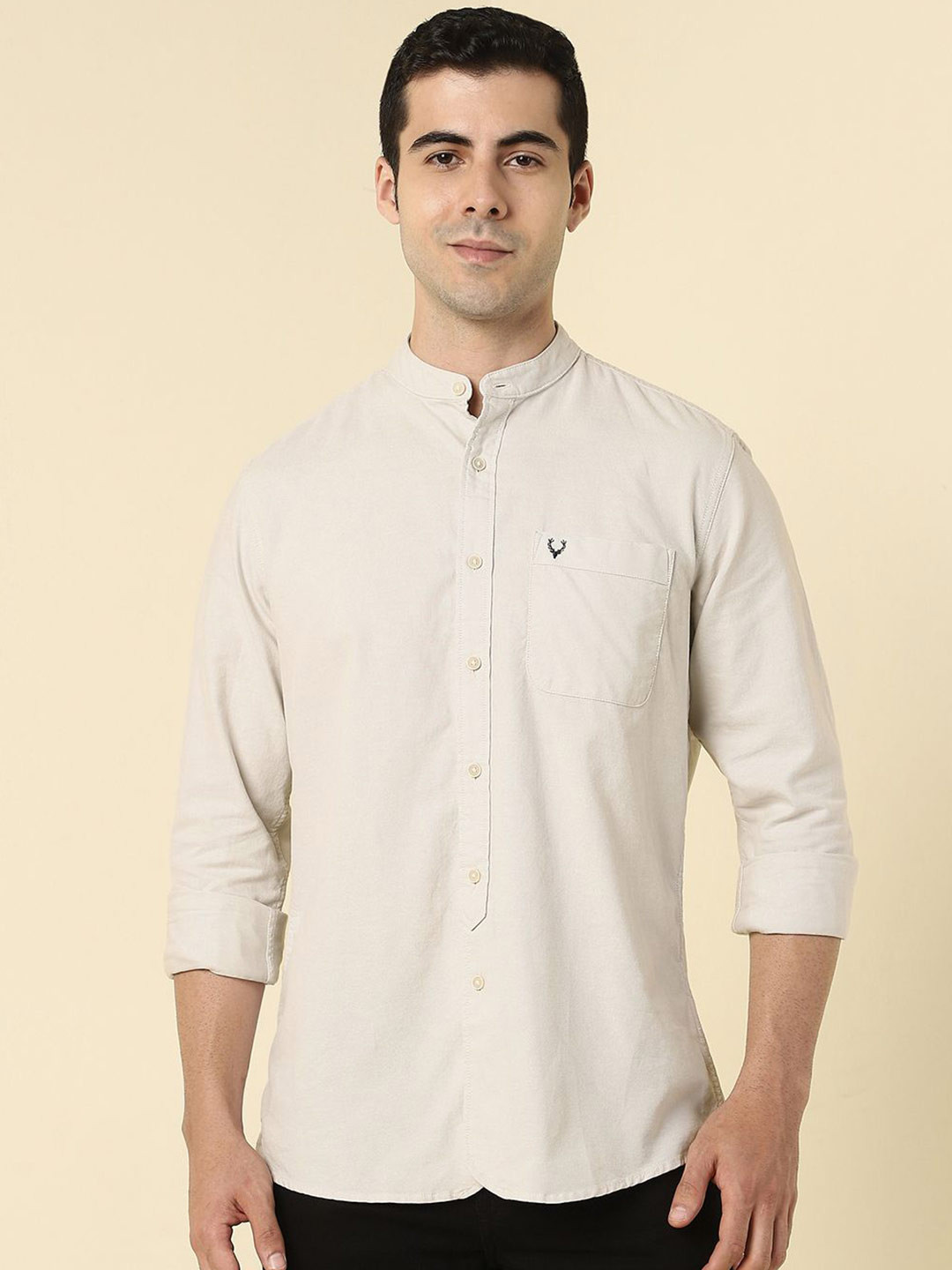 Allen Solly Mandarin Collar Cotton Shirt
