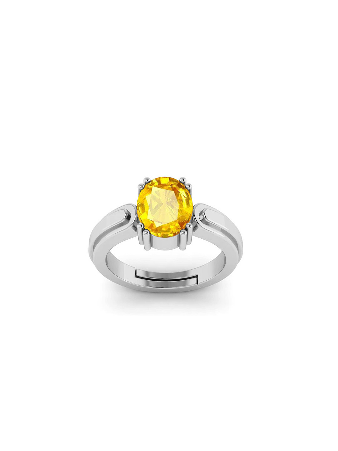 RRVGEM Yellow Sapphire Pukhraj Ring
