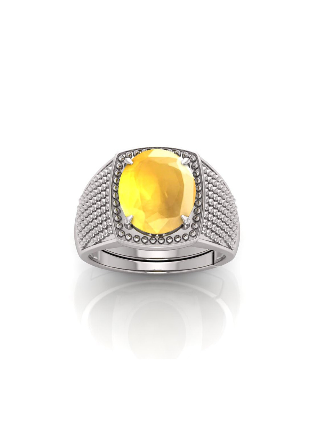 RRVGEM Yellow Sapphire Ring 7.25 Ratti 7.00 KT Yellow Sapphire P