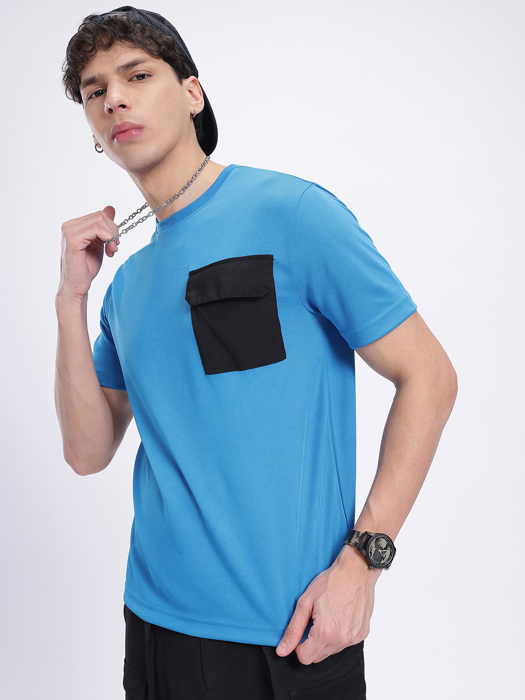 glitchez Contrast Pocket T-shirt