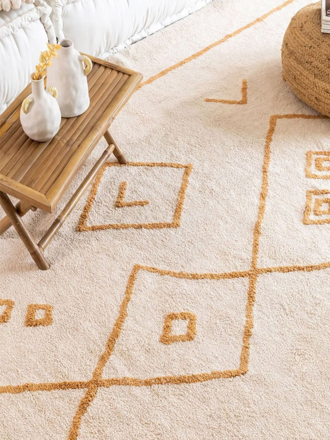 THEGASBH Soft Cotton Tufted Floor Rug