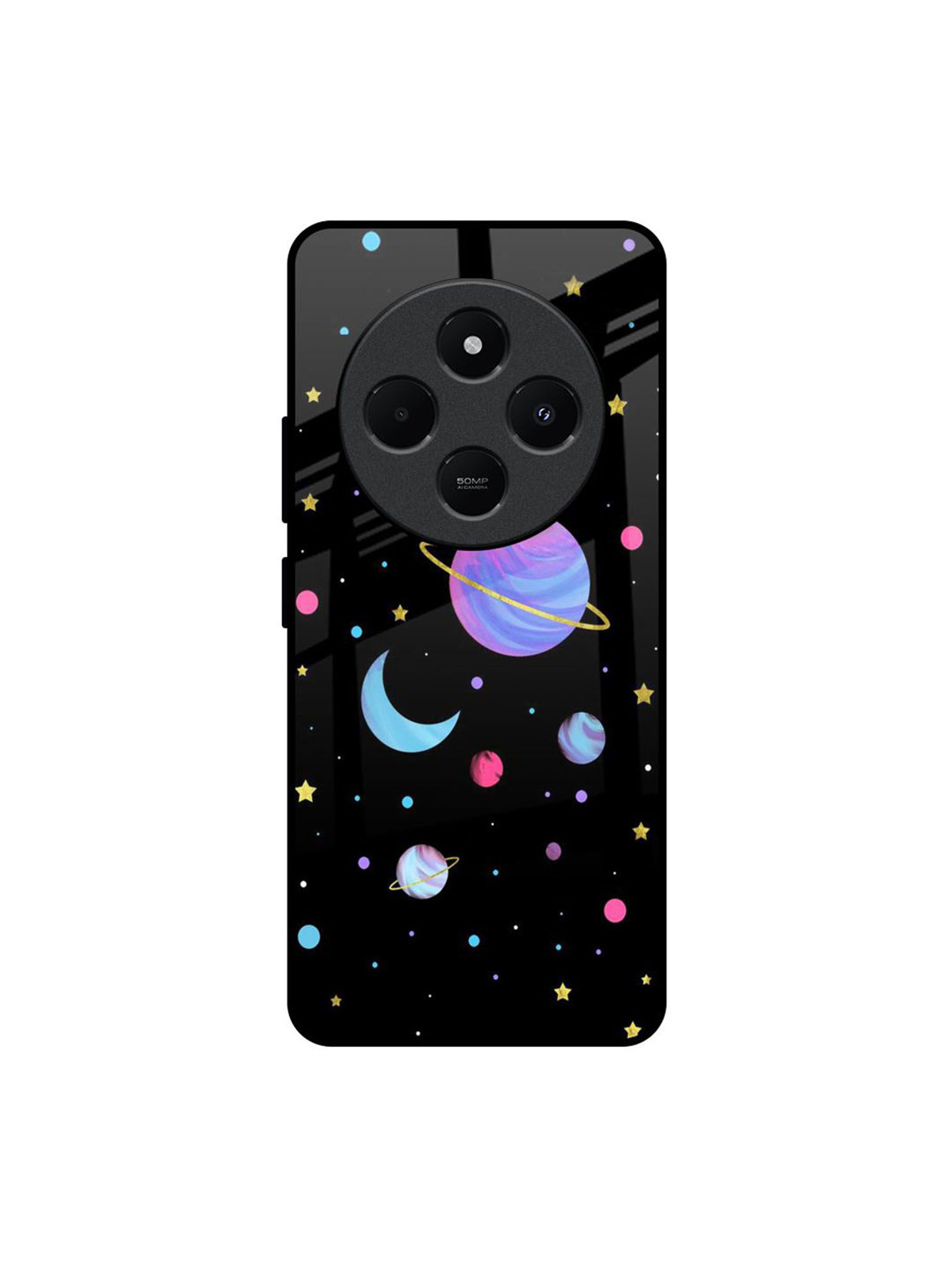 QRIOH Planet Play Printed Redmi 14C 5G Impact Resistant Back Case