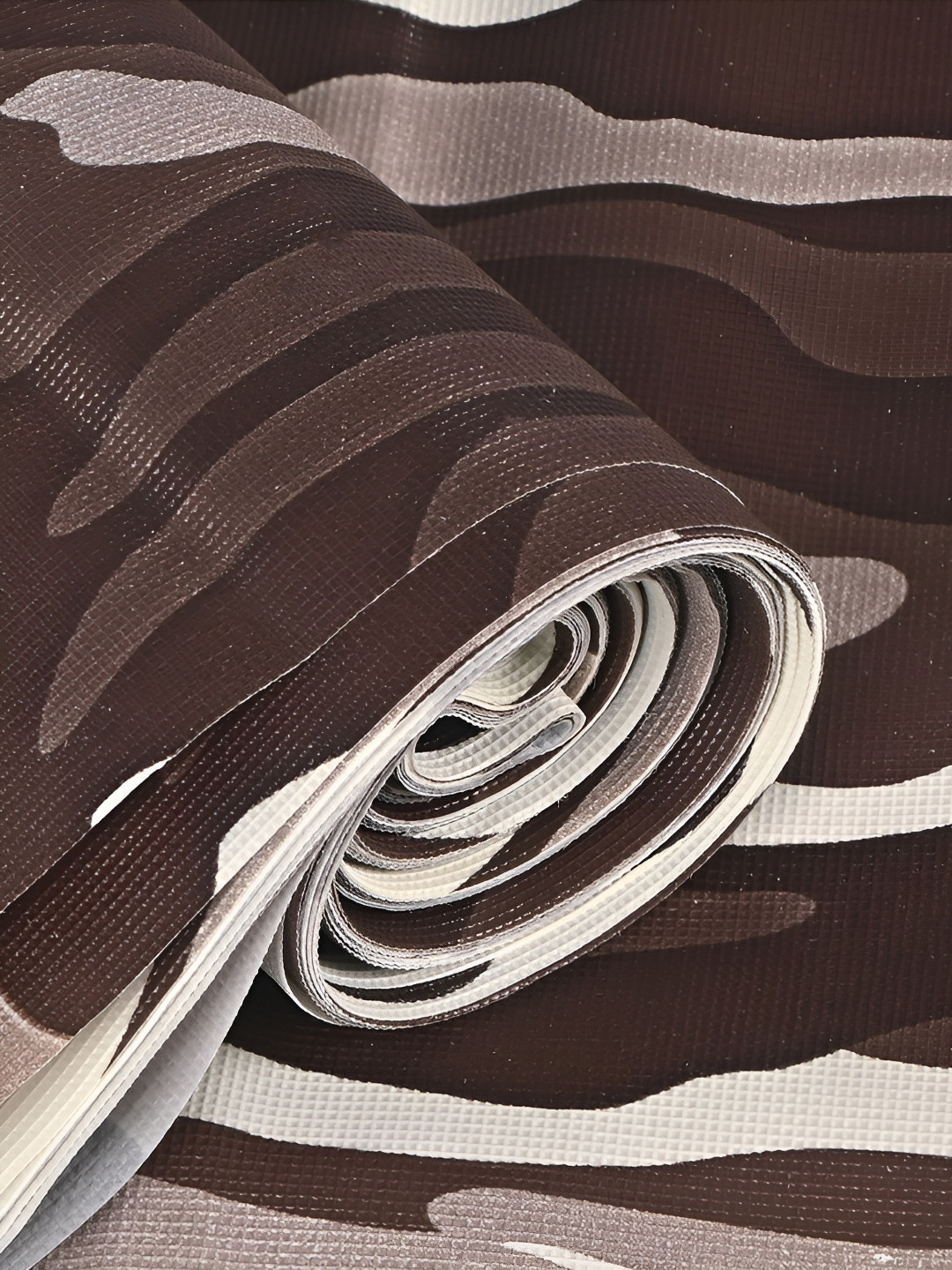 Aura Brown & Cream Colored Printed Shelf Liner Organiser