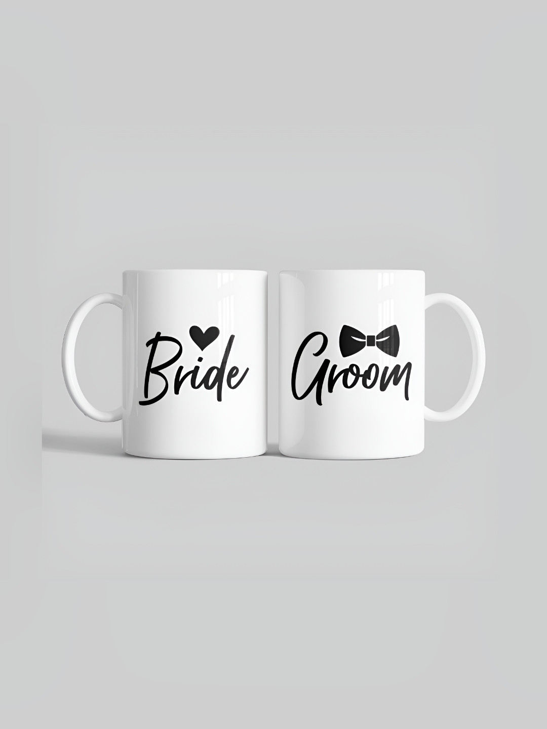 Gift4You Valentine Day Combo White Typography Ceramic Microwave Safe 2 Piece Mugs-350ml