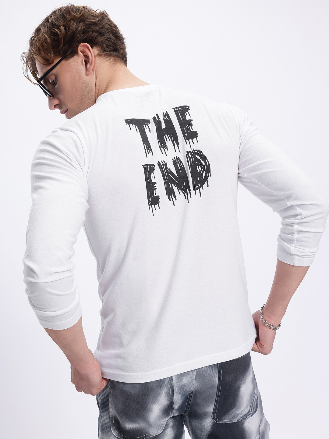 glitchez Graphic Back Printed T-shirt