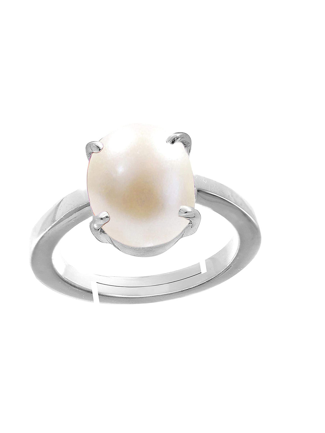 RRVGEM 2.25 KT White Pearl Loose GemStone Ring