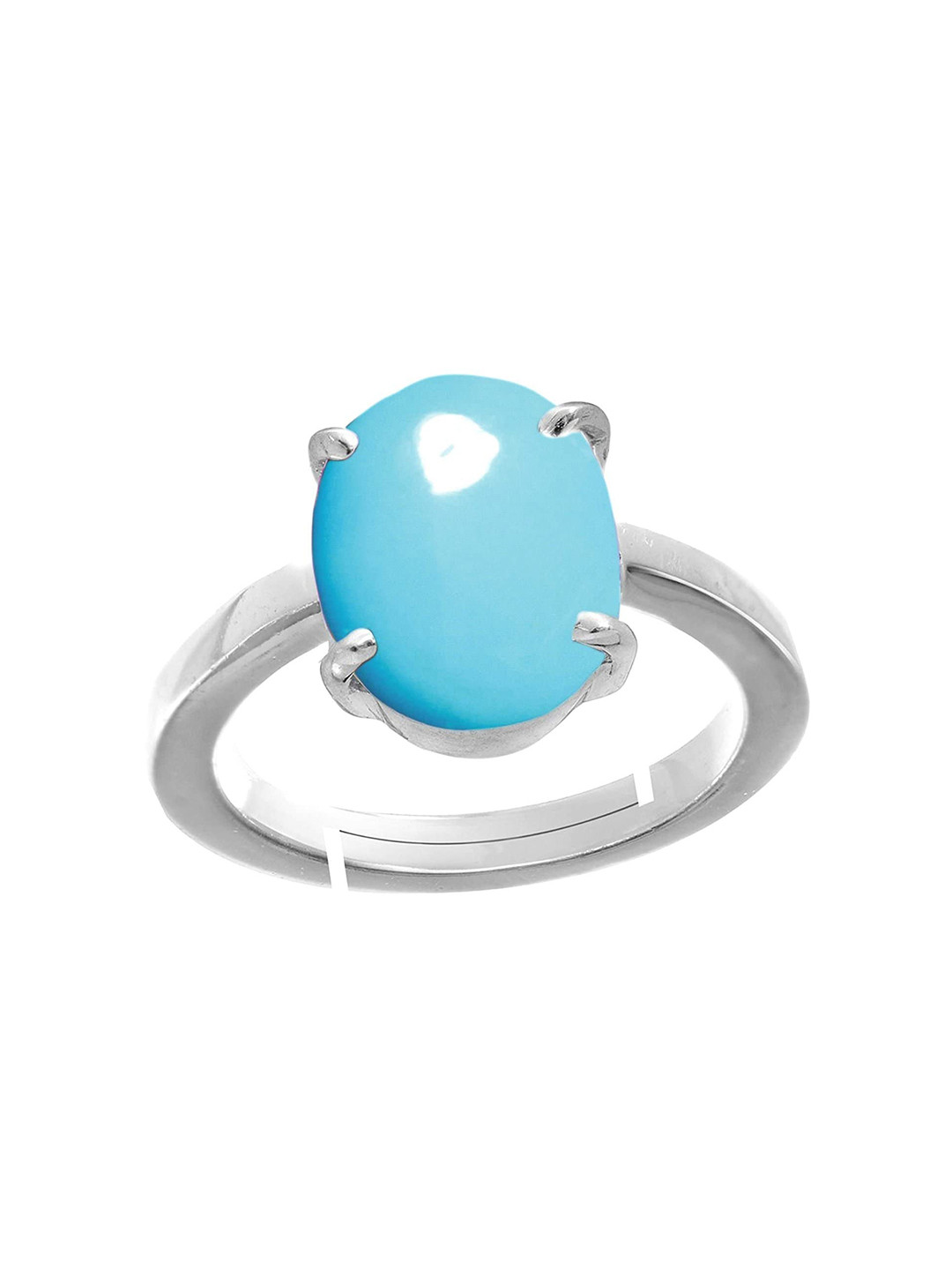 RRVGEM 6.25 Ratti to 7.25 Ratti Unheated Untreated Turquoise GemStone Finger Ring