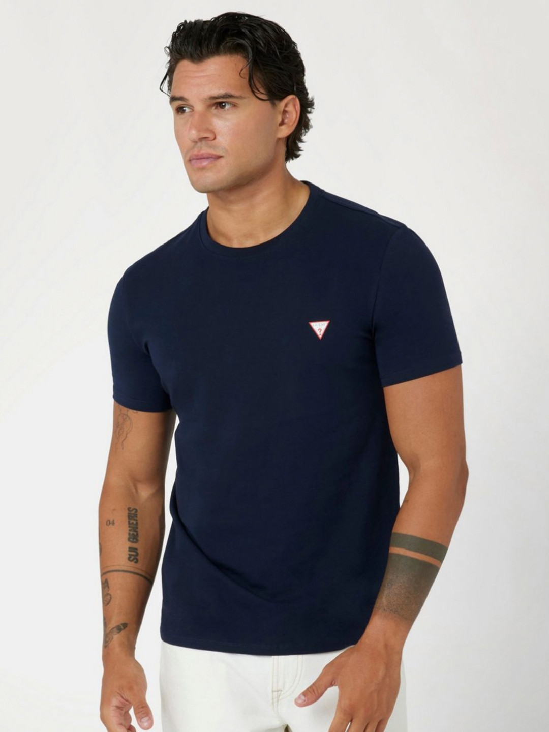 GUESS Round Neck Regular Fit Cotton T-shirt