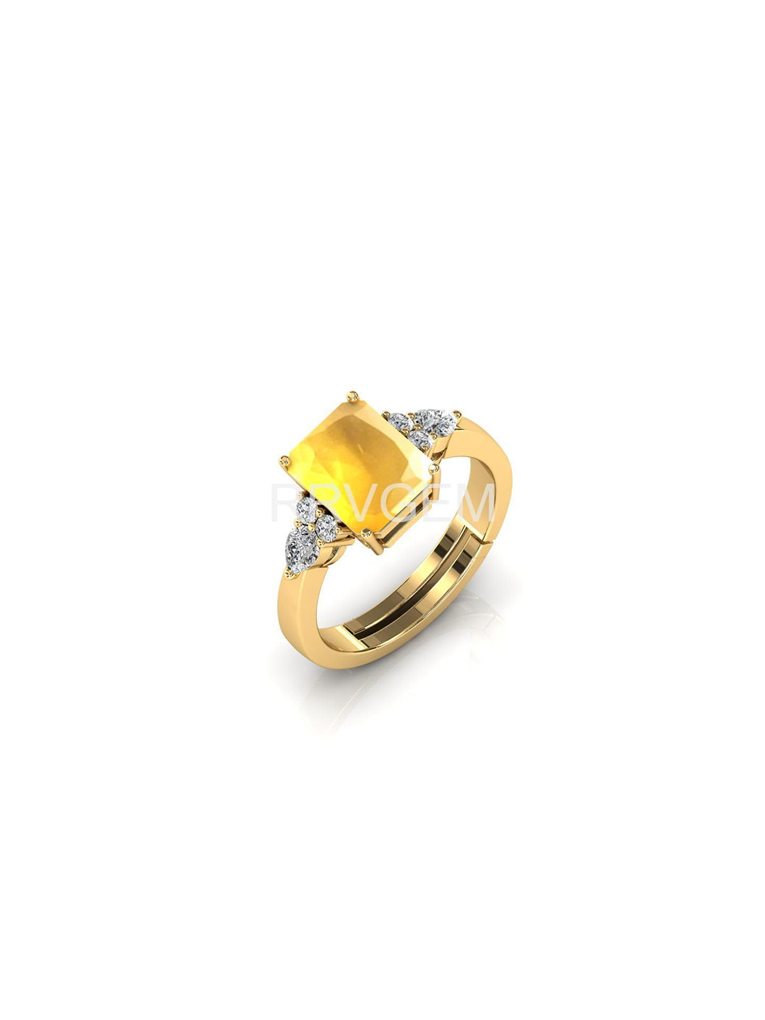 RRVGEM 9.25 KT Gold Plated Adjustable Finger Ring