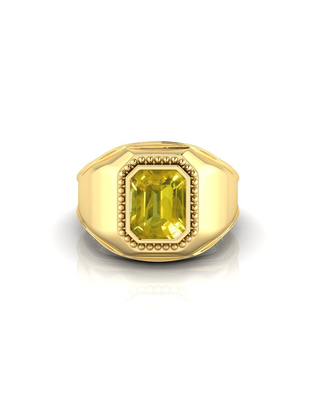 RRVGEM Stone Studded Gold Color Metal Finger Ring