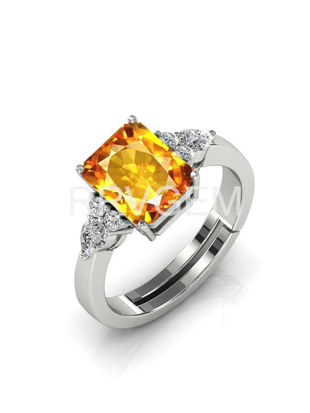 RRVGEM 3.25 KT Citrine Stone Ring