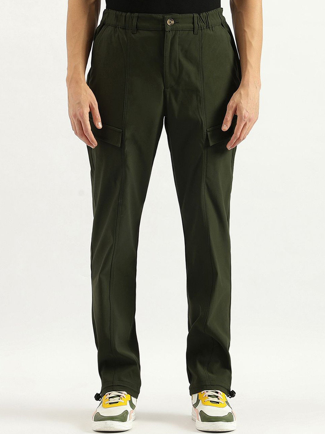United Colors of Benetton Straight-Fit Mid-Rise Cargo Track Pant