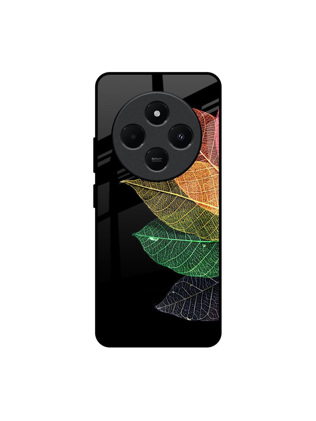 QRIOH Colorful Leaves Real Printed Redmi 14C 5G Impact Resistant Back Case