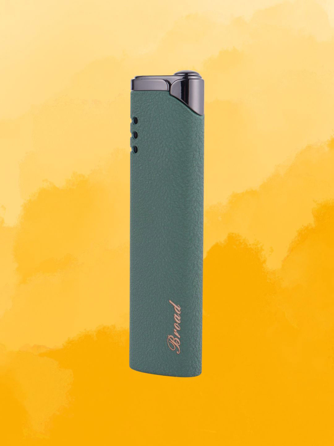 ALA FLAME Scratch Resistant Broad Green Pocket Lighter Travel Accessory