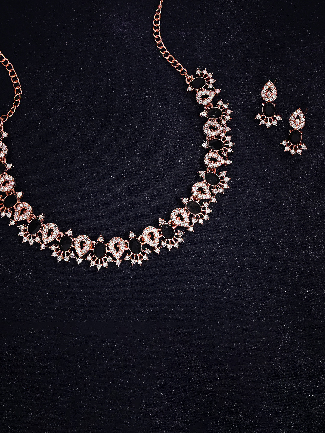 Brado Jewellery Brass Gold-plated Rose Gold White Black Jewellery Set