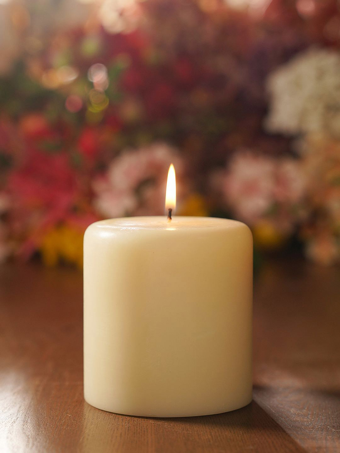 Pure Home and Living White and Chamomile Lavender & Chamomile Solid Pillar Candles