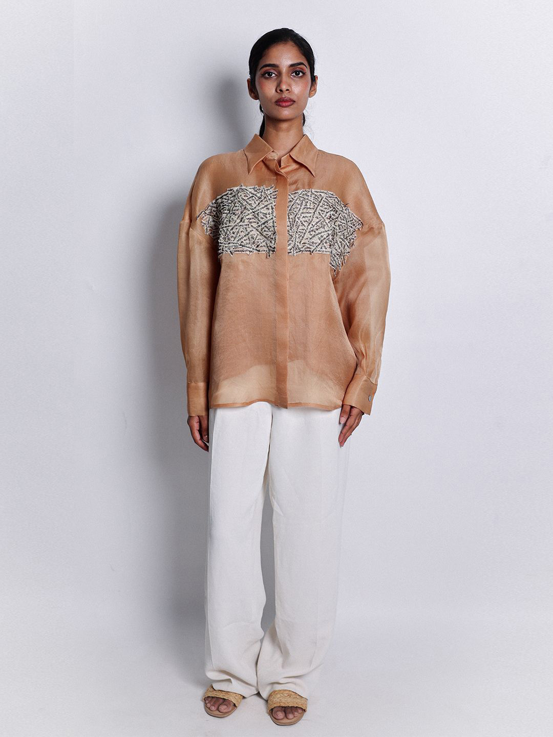 Arya Giri Pieces of Poetry Printed Long Sleeves Shirt