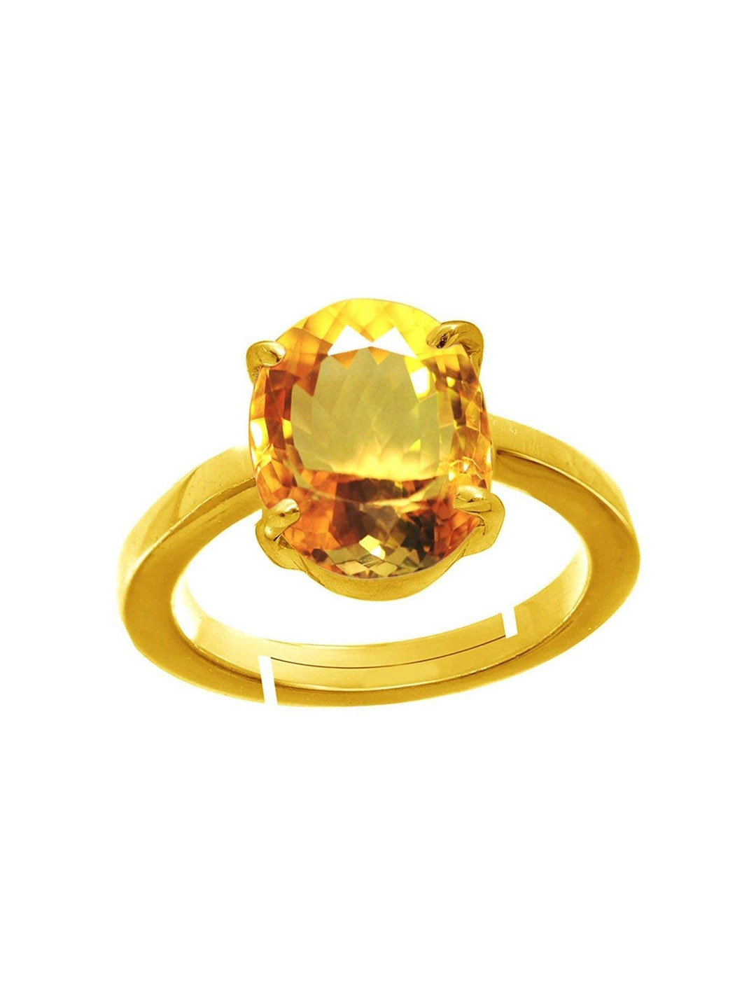 RRVGEM 3 Ratti Citrine Unheated Untreated Oval Finger Ring