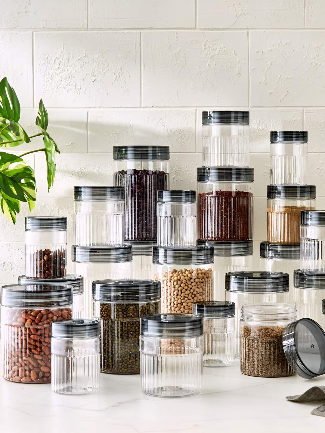 Home Centre Barbados Begonia Transparent 24 Pieces Spinel Pet Storage Container 460ml