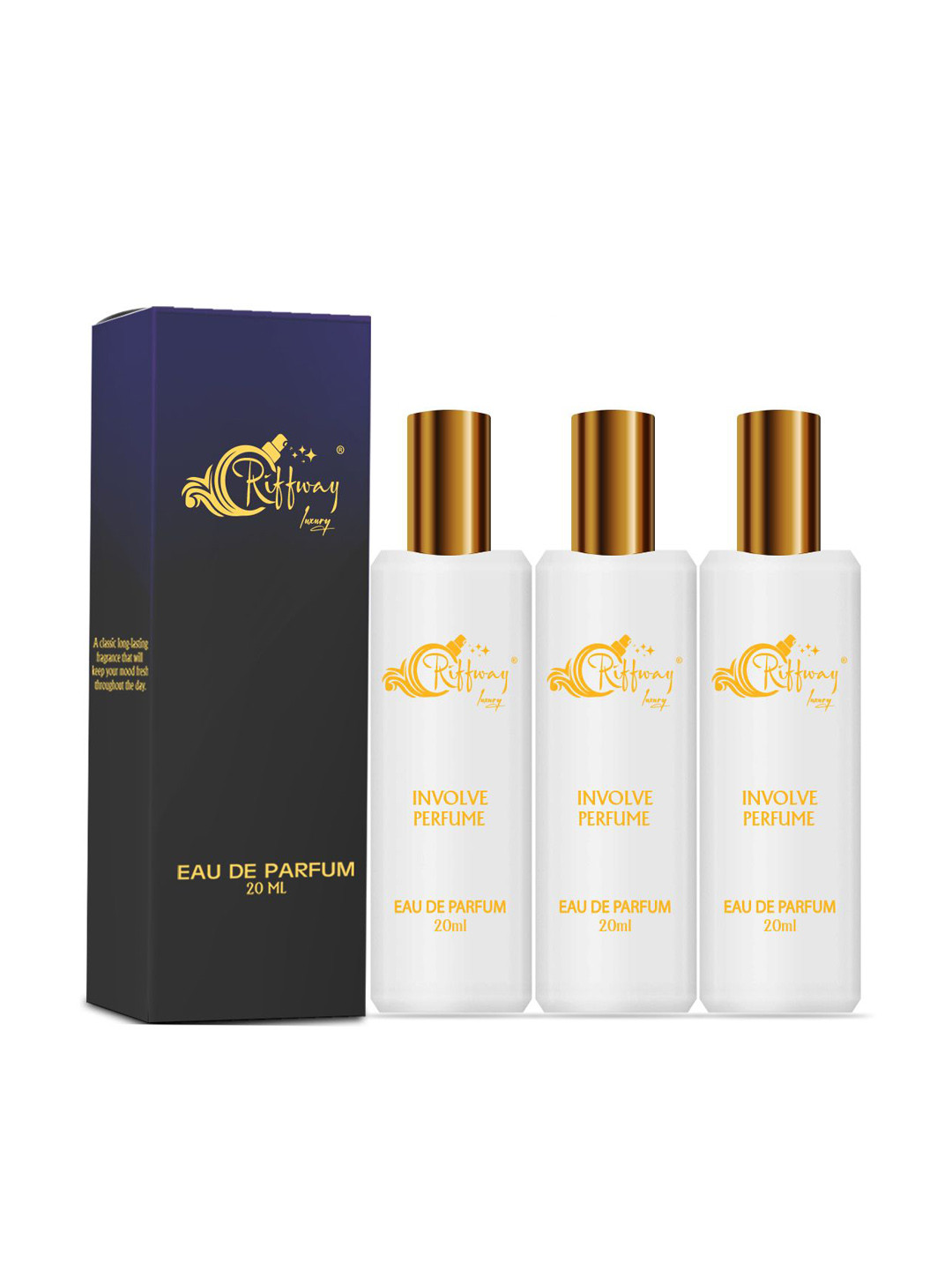 riffway Set Of 3 Invlove Long Lasting Eau De Parfum - 20 ml Each