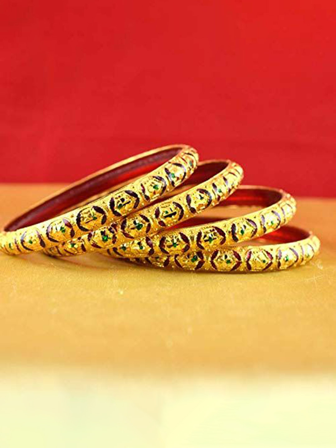 Vidhya Kangan Set of 2 Gold-TonedBrass Bangle