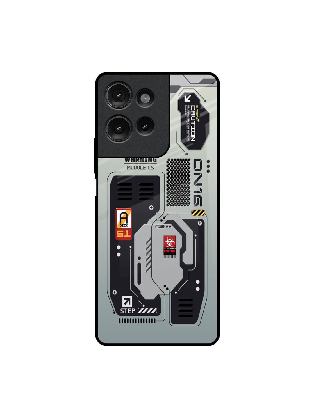 QRIOH Techno Vibes Printed Motorola G75 5G Impact Resistant Back Case