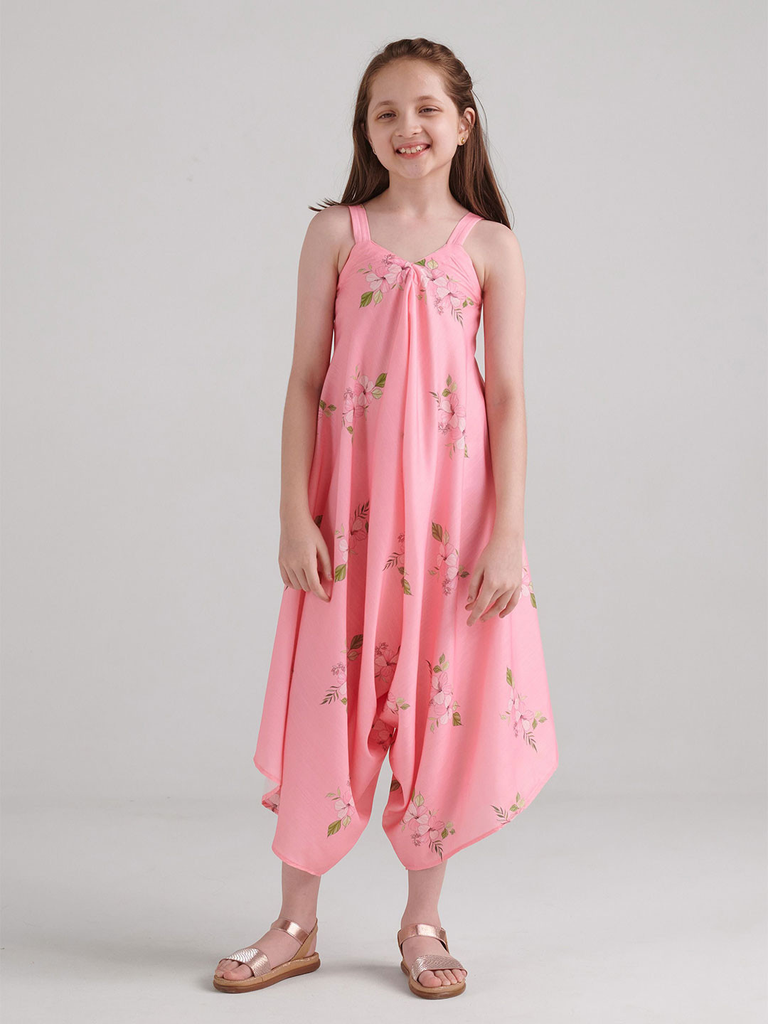 Pasha Girls Taffy Pink Palazzo Jumpsuit