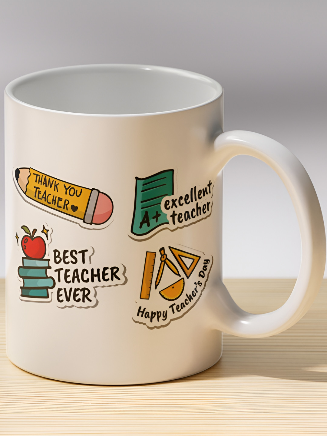 Gift4You Mughal-E-Zahra Multicoloured Typography Ceramic Microwave Safe Cup-325ml