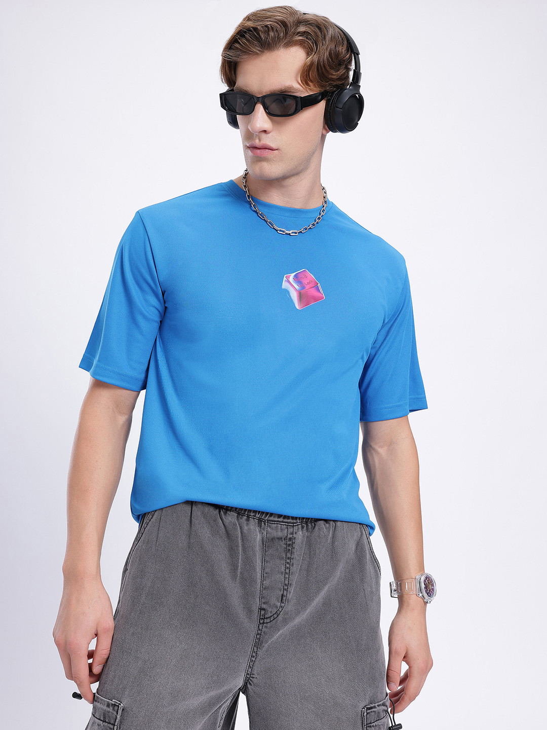 glitchez Printed Detail T-shirt