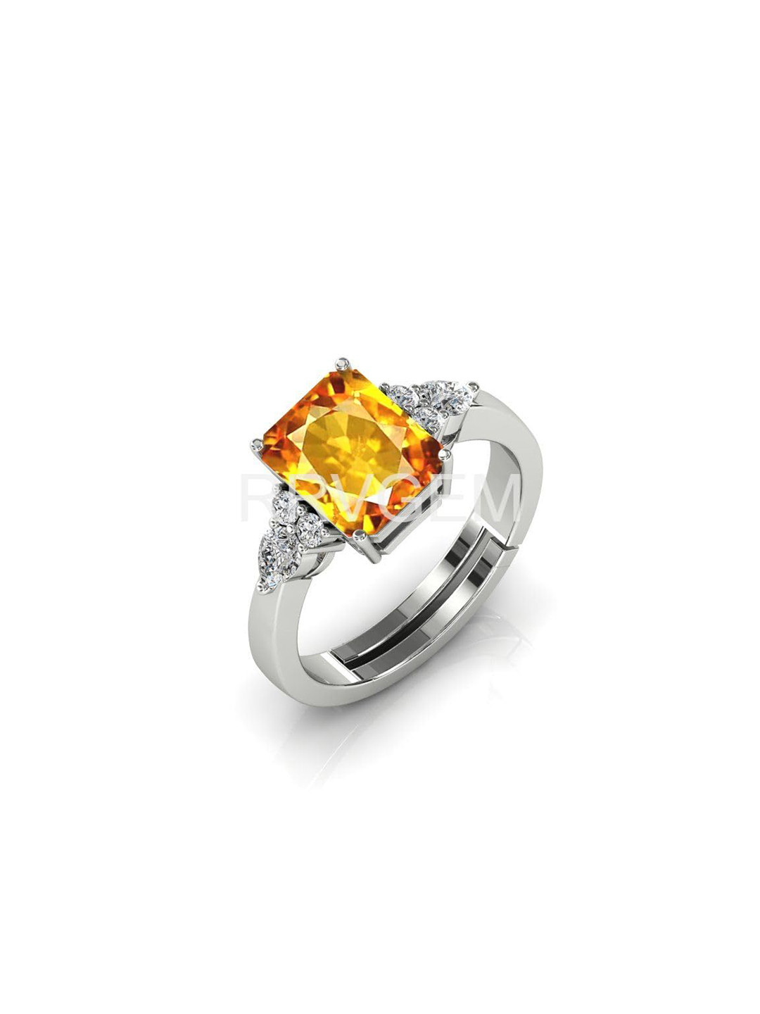 RRVGEM 9.50 Ratti Citrine Stone Ring