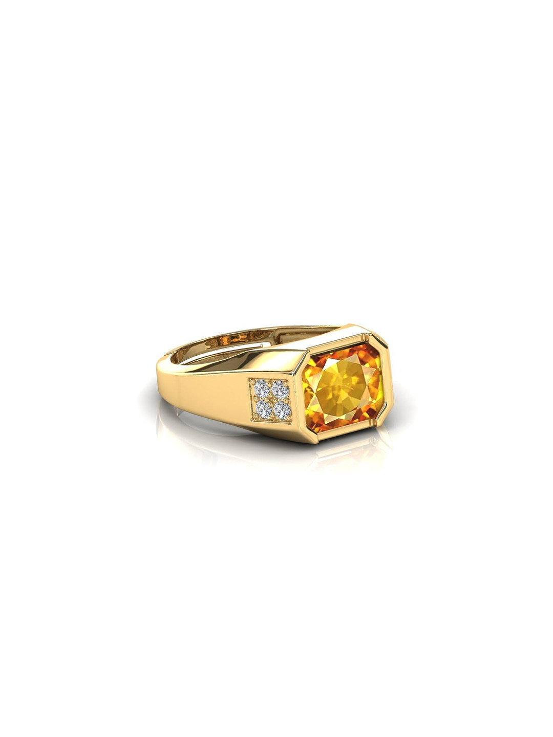 RRVGEM 7.25 KT Yellow Citrine Ring