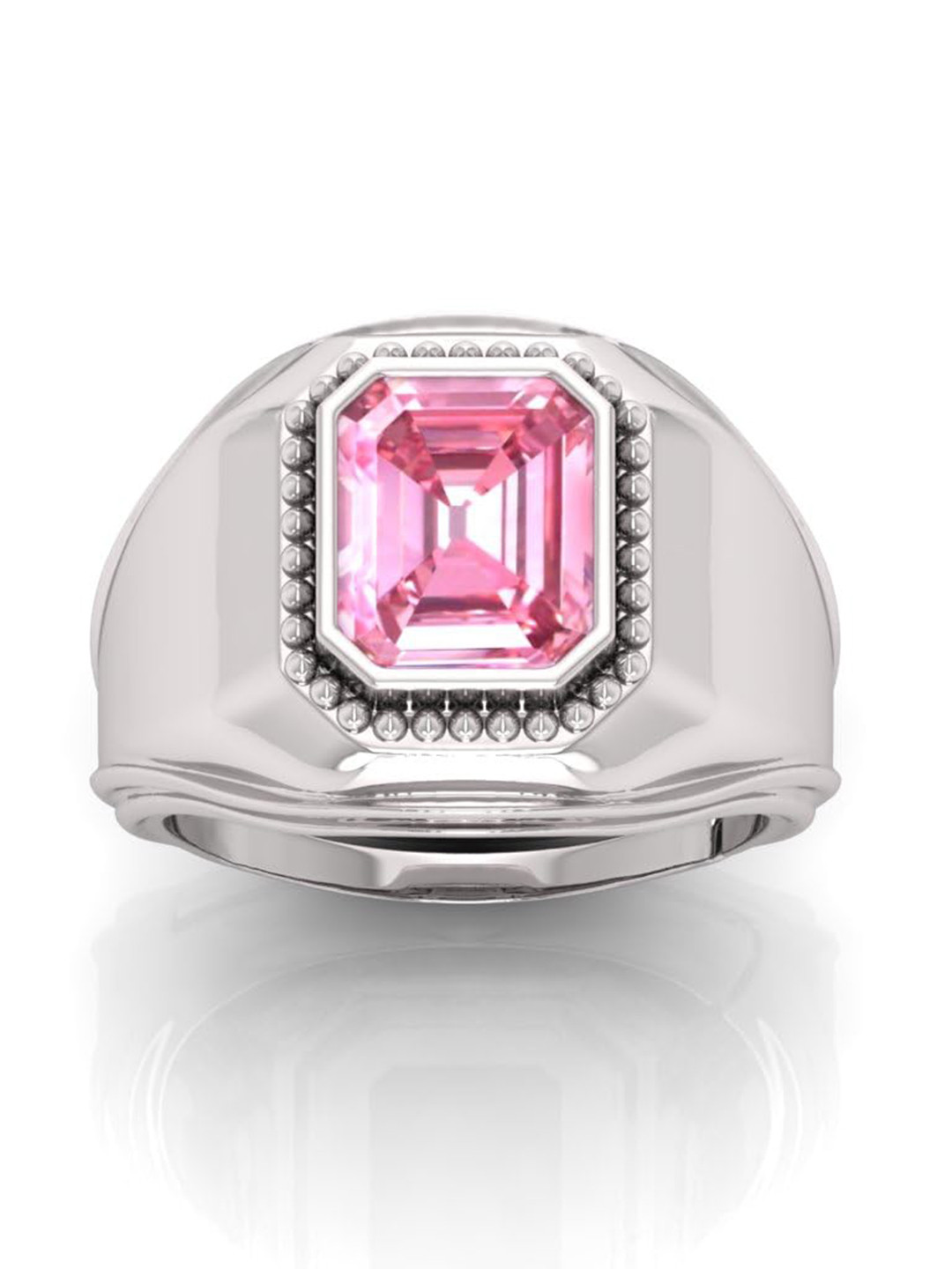 RRVGEM Unisex Brass Gemstone Unheated Untreated Ring