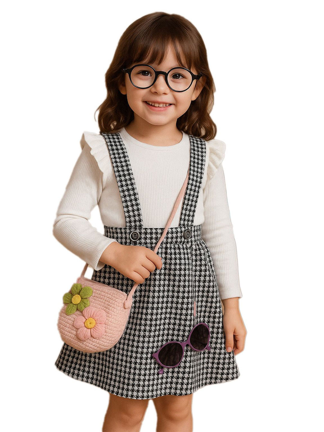 TOGEPI Girls Striped Pure Cotton T-shirt with Skirt