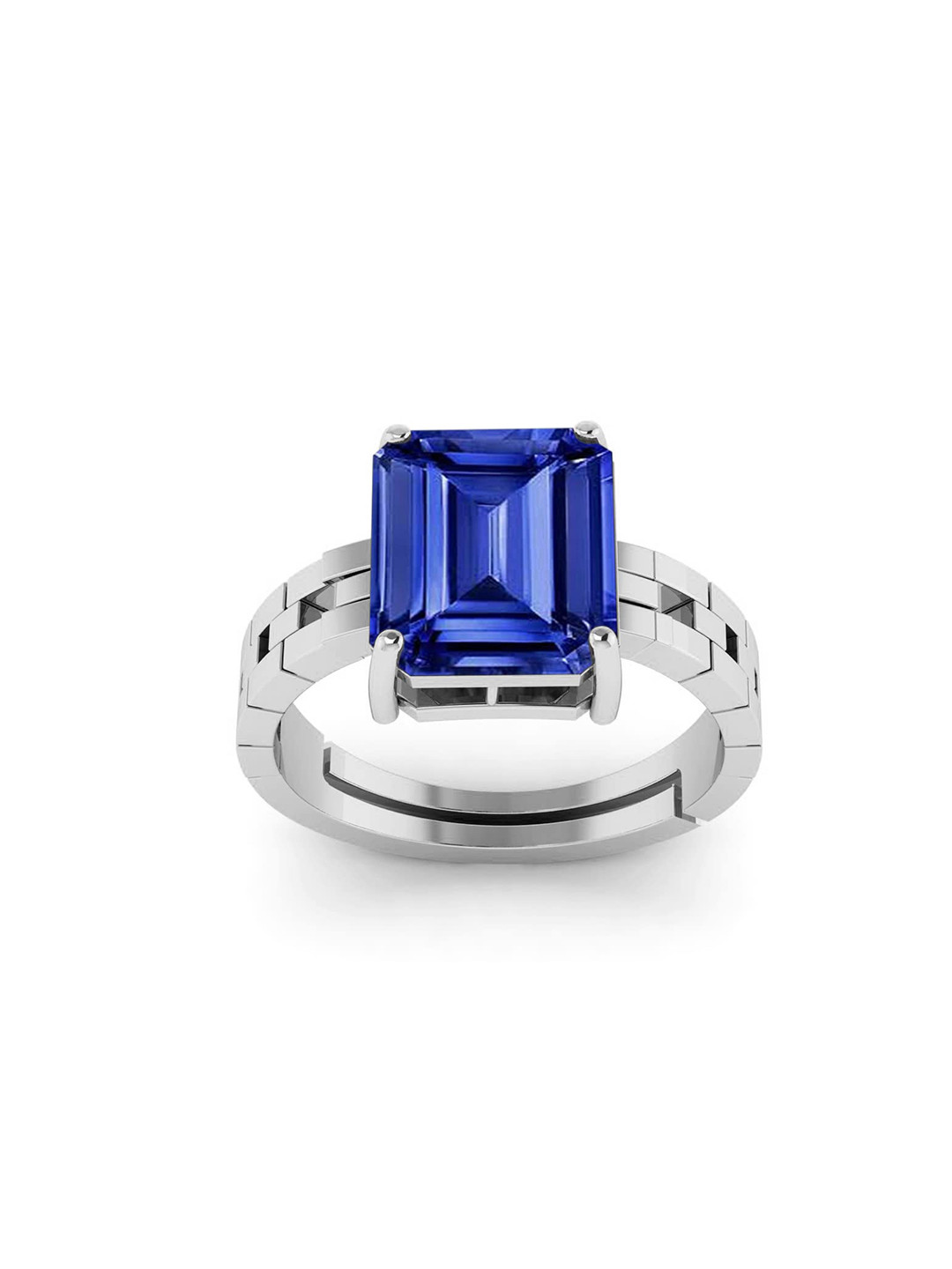RRVGEM Blue Sapphire 12.25 Ratti To 12.00 Ratti Blue Finger Ring