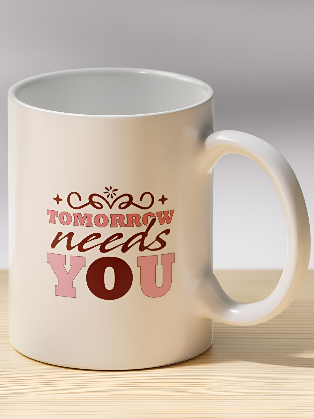 Gift4You Assorted Quill Multicoloured Typography Ceramic Handmade Mug-300ml