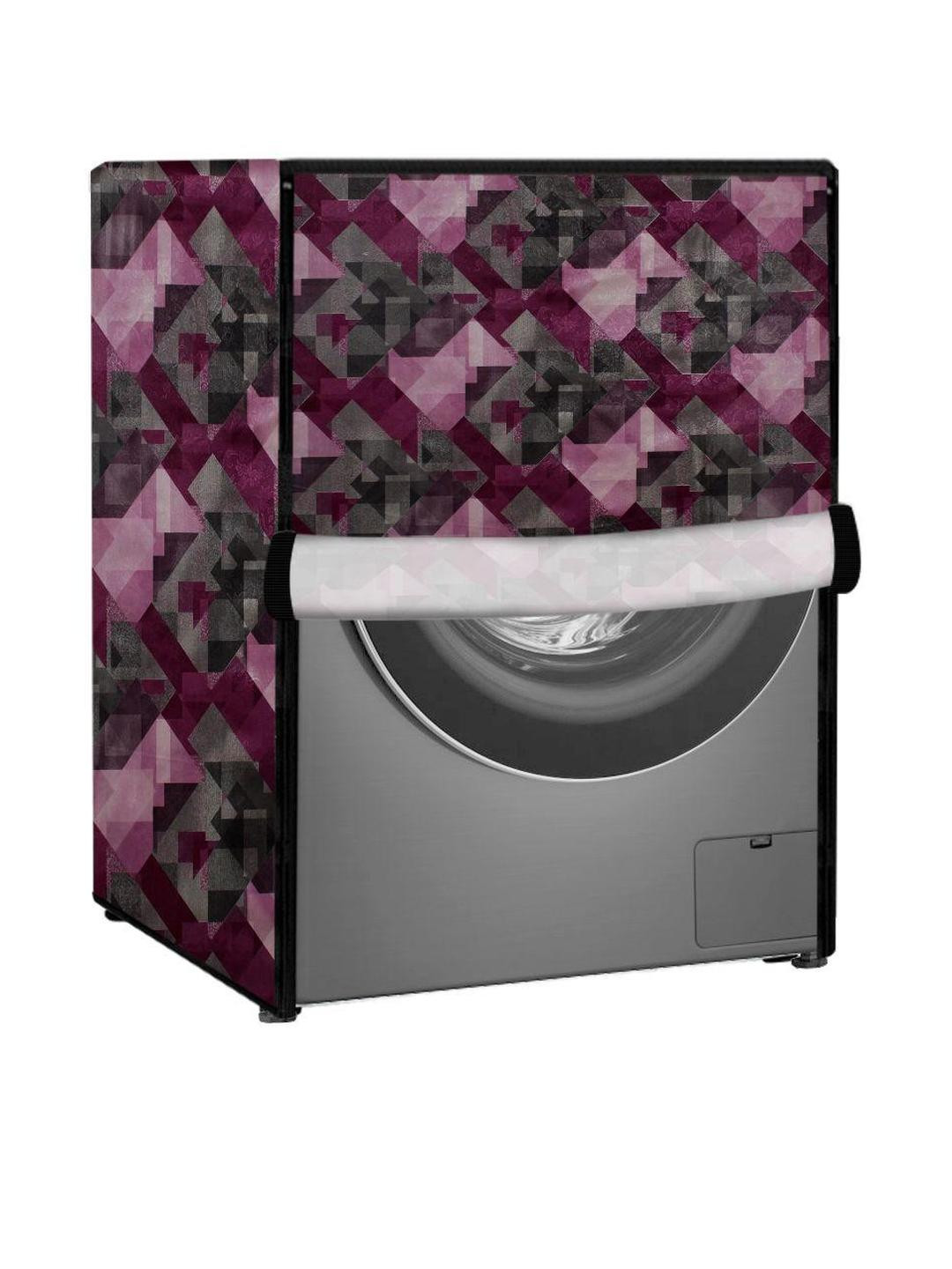 Stylista Maroon PVC Washing Machine Cover