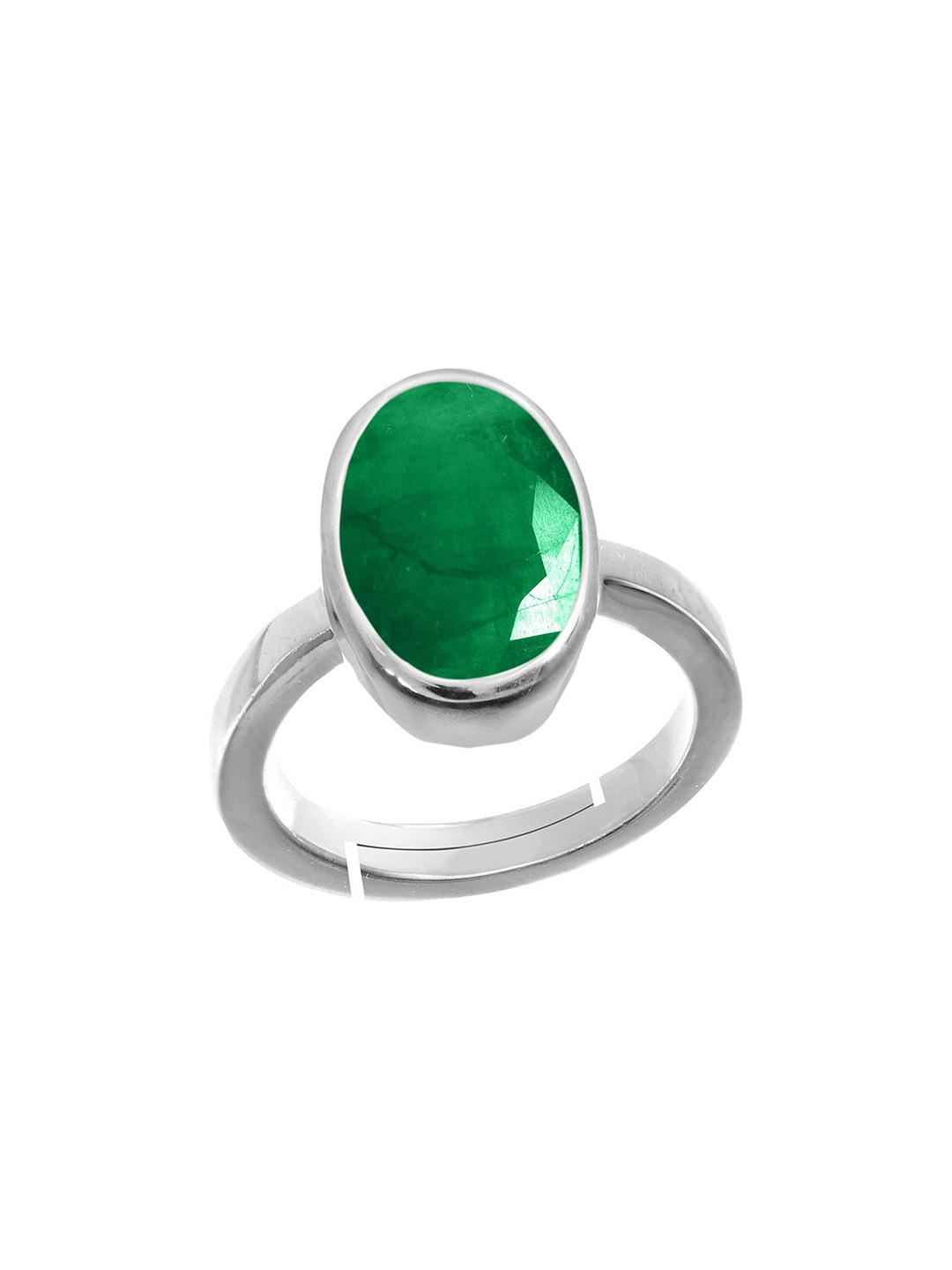 RRVGEM 2.25 Ratti 2.00 KT Colombian Emerald Gemstone Panna Silver Plated Ad