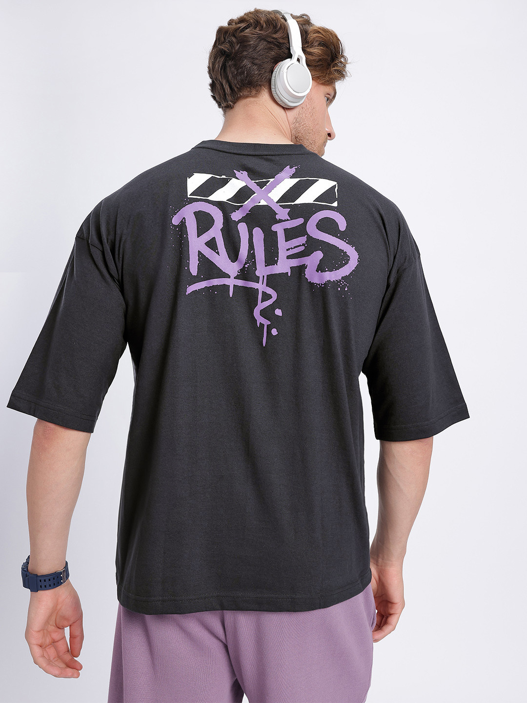 glitchez Printed Super Loose Fit T-shirt