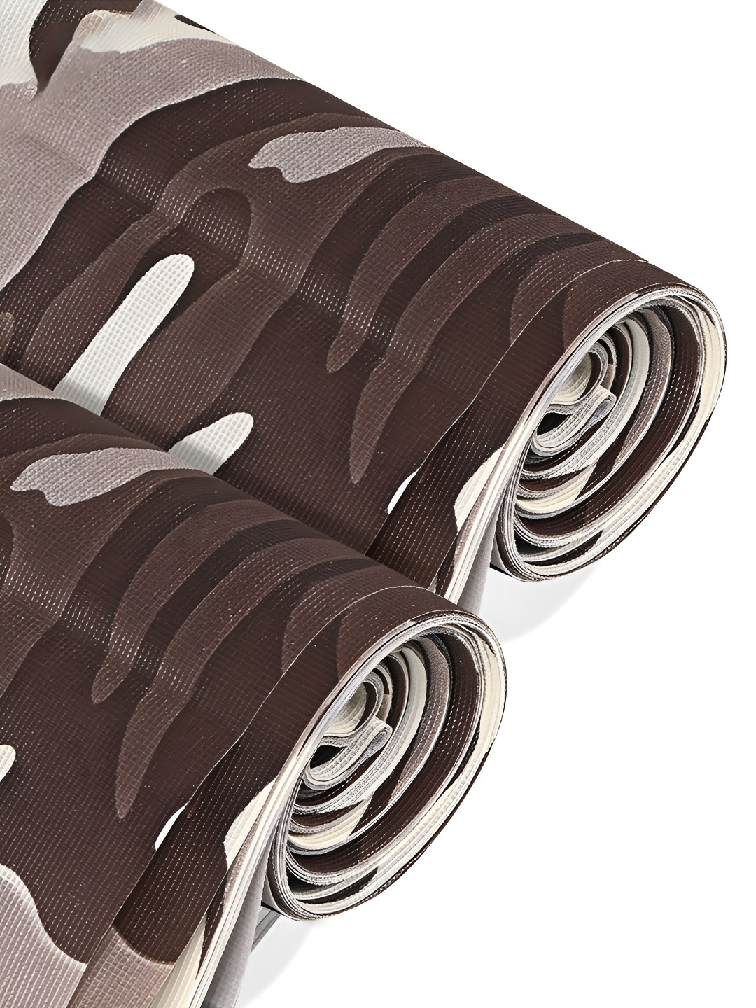 Aura 2 Pcs Brown PVC Kitchen Shelf Liner 10 Meter Cupboard Mats Roll