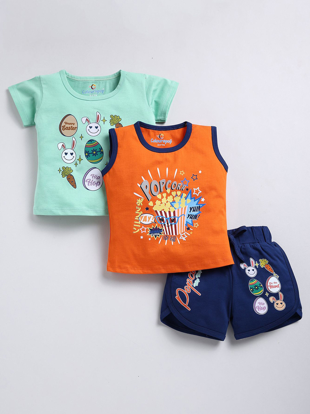 Colourspop Girls Printed Top with Shorts