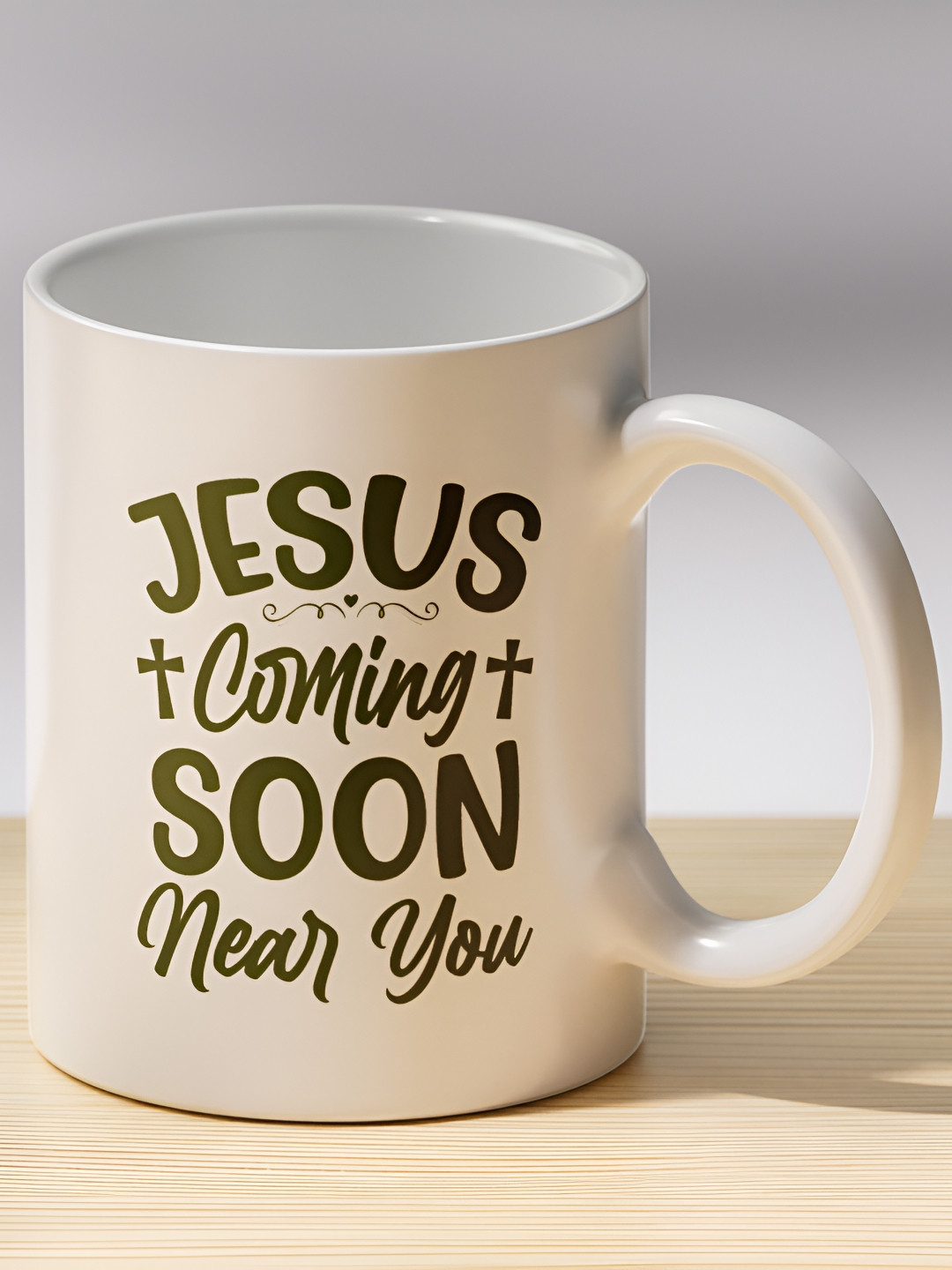 Gift4You Sab Moh Maya Multicoloured Typography Ceramic Microwave Safe Cup-330ml