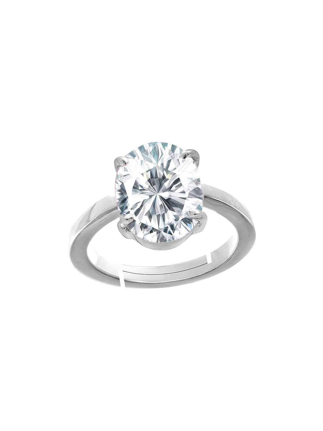 RRVGEM 6.50 Ratti Round Shape Cubic White Zirconia Ring