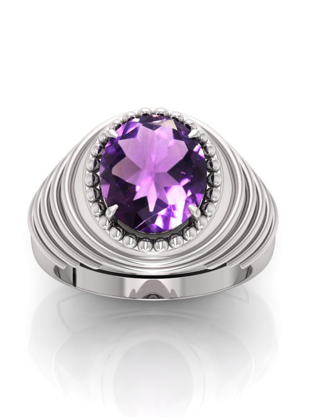 RRVGEM 10.25 Ratti 9.00 Amrthyst Ring