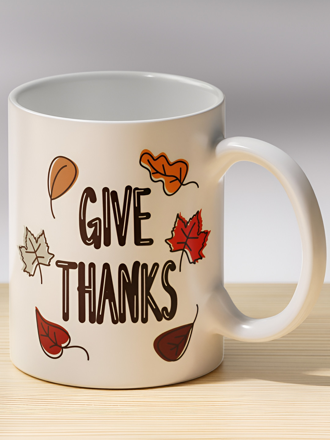 Gift4You Fluted White Typography Ceramic Handmade Cup-325ml