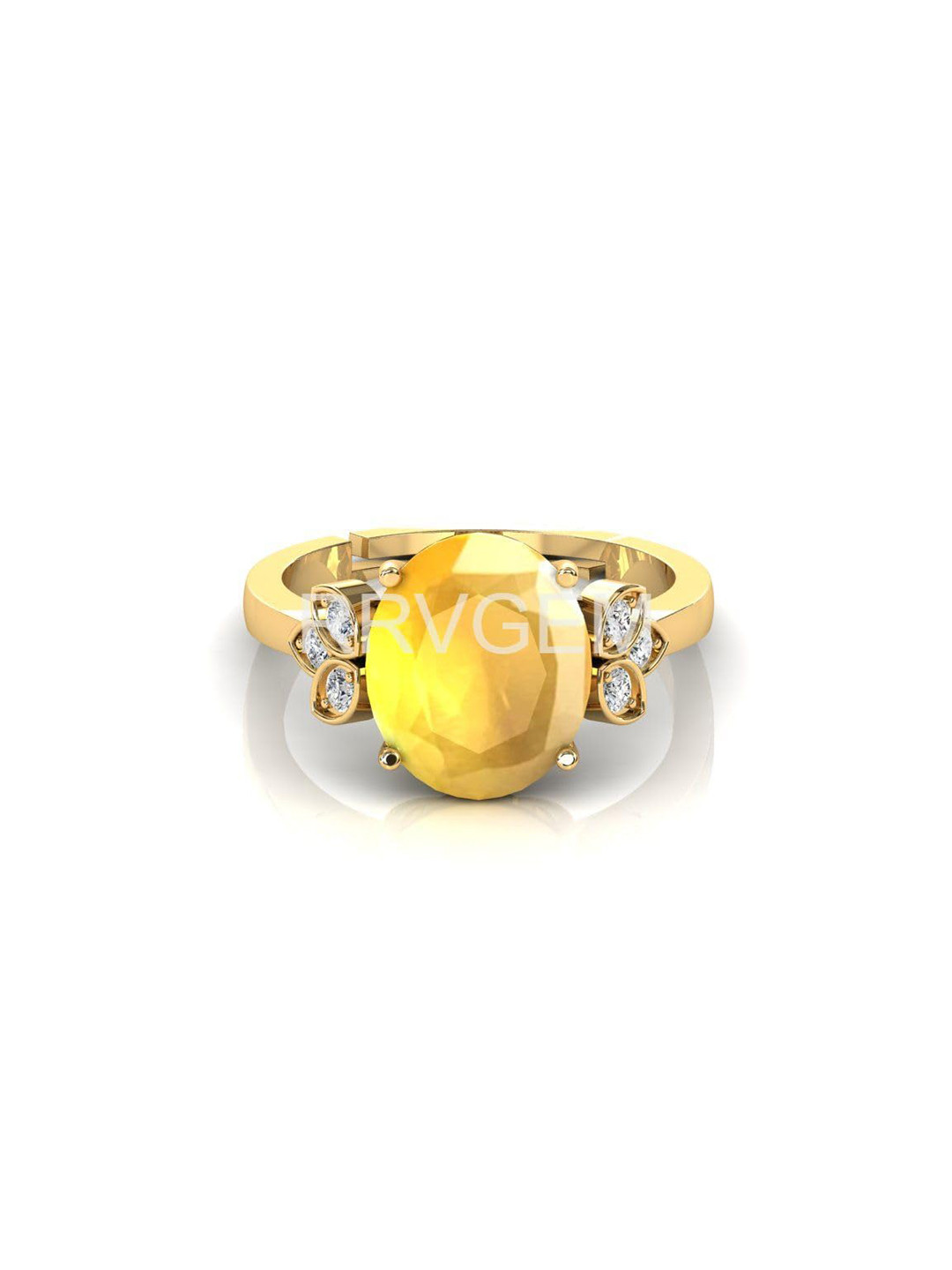 RRVGEM 11.25 Ratti To 11.00 Ratti Unheated Untreated Yellow Sapphire Ring